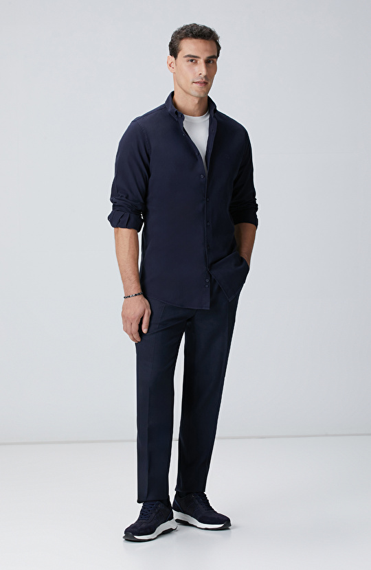 Lacivert Comfort Fit Gömlek