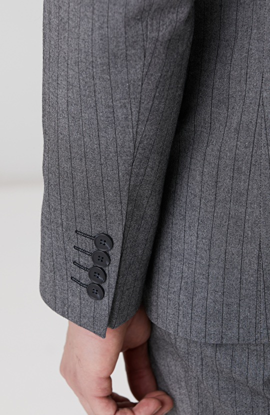 Antarsit Çizgili Yün Mix Takım Elbise