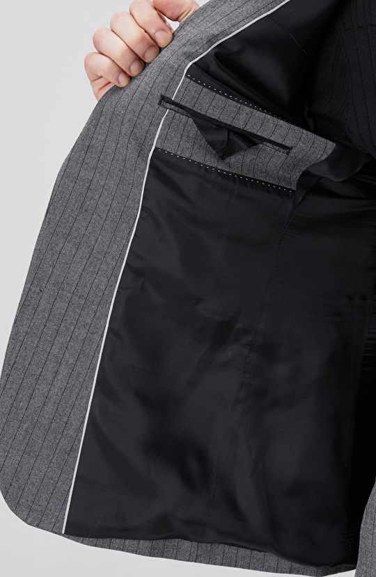 Antarsit Çizgili Yün Mix Takım Elbise