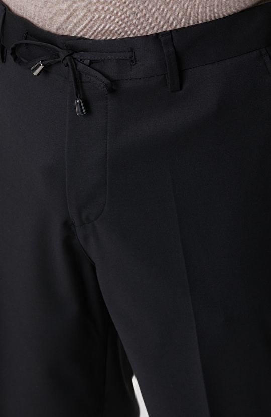 Siyah Mono Yaka Yün Mix Takım Elbise