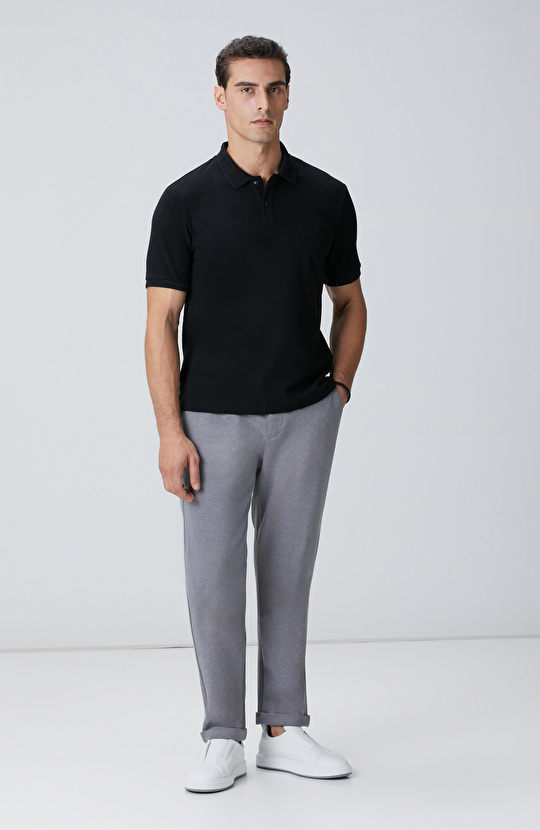 Siyah Çıtçıtlı T-shirt