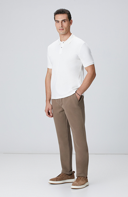 Kırık Beyaz Çıtçıtlı T-shirt