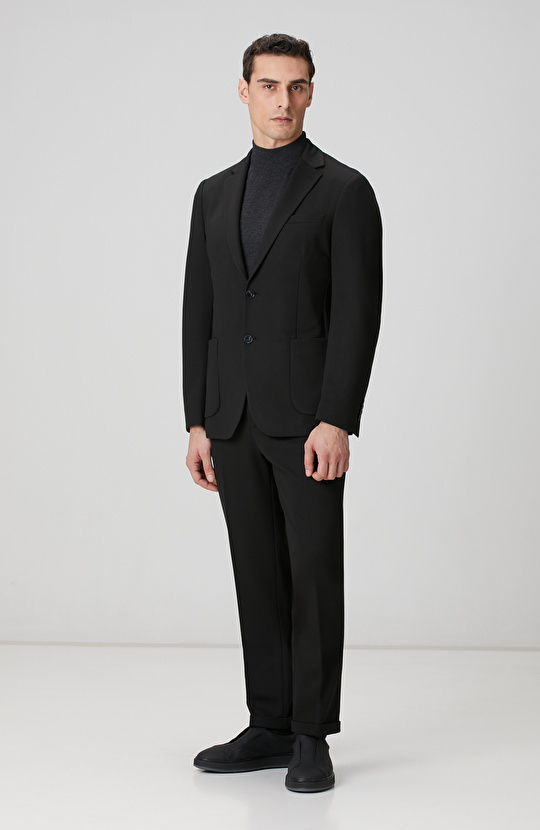 Siyah Örme Takım Elbise