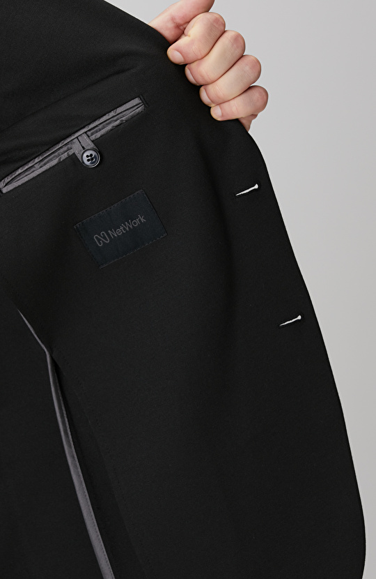 Siyah Örme Takım Elbise