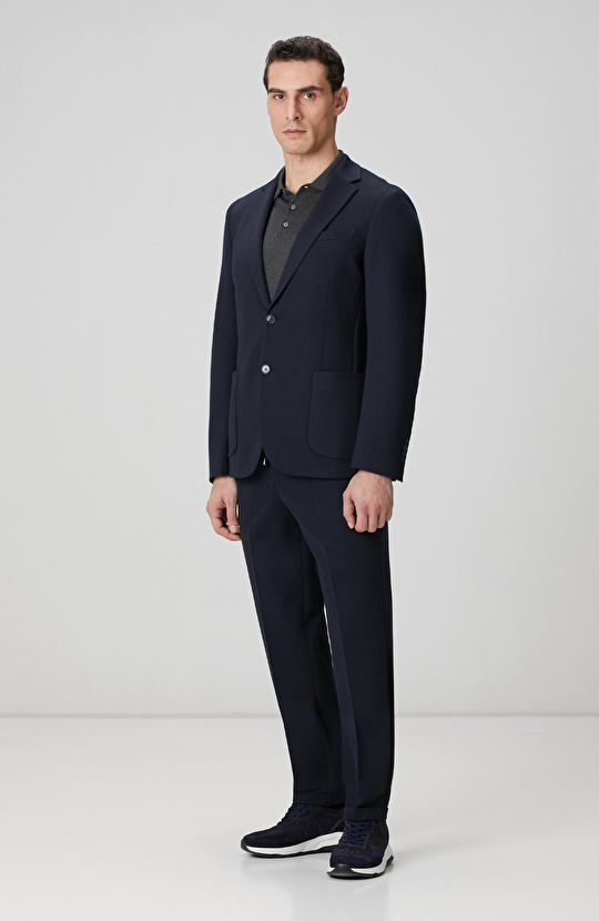 Lacivert Örme Takım Elbise