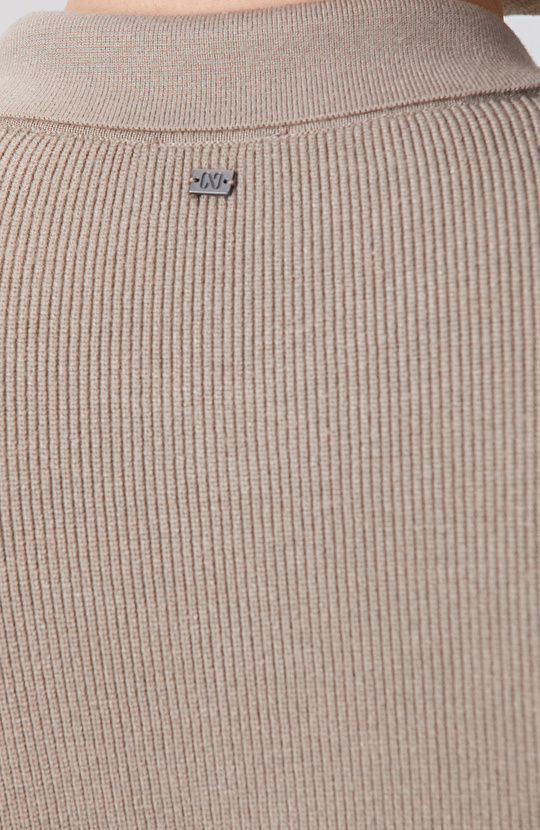 Vizon Polo Yaka Cepli Triko Hırka