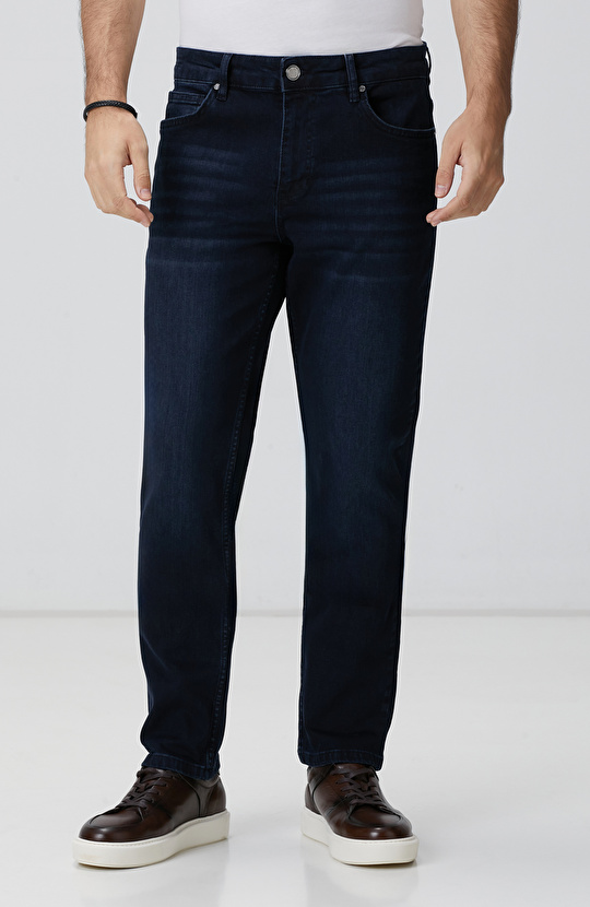 Koyu Lacivert Denim Pantolon