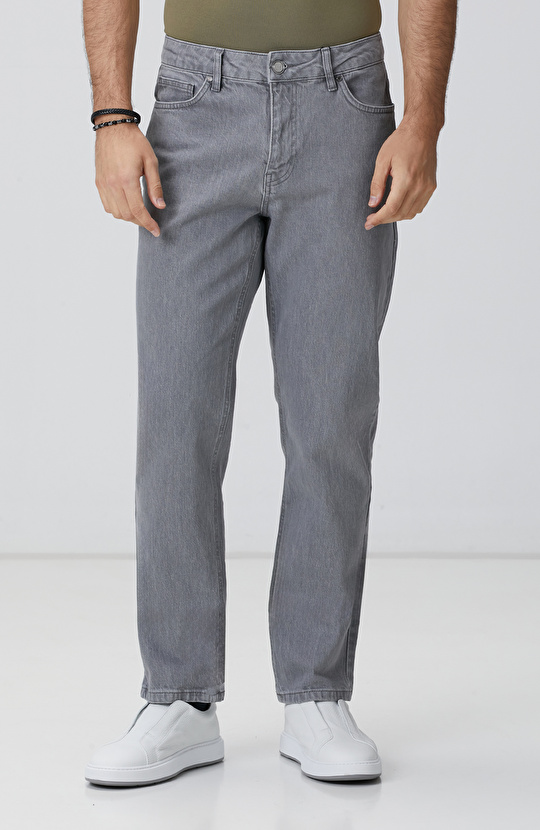 Açık Gri Denim Pantolon