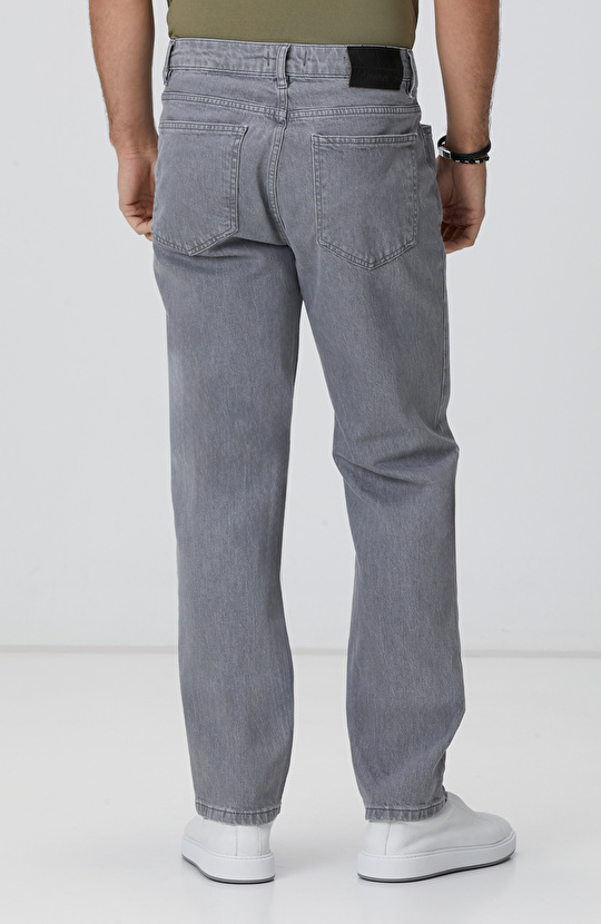Açık Gri Denim Pantolon