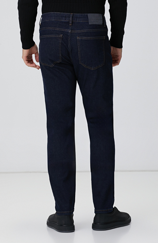Slim Fit Lacivert Denim Pantolon
