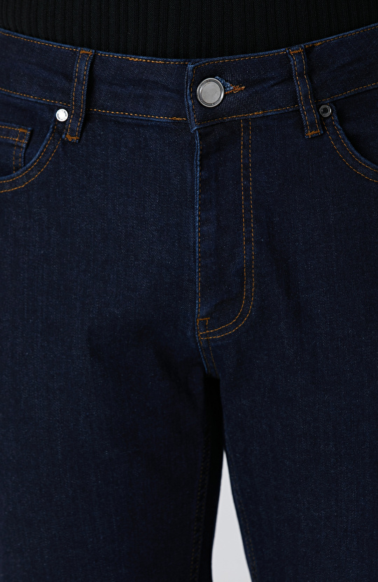 Slim Fit Lacivert Denim Pantolon