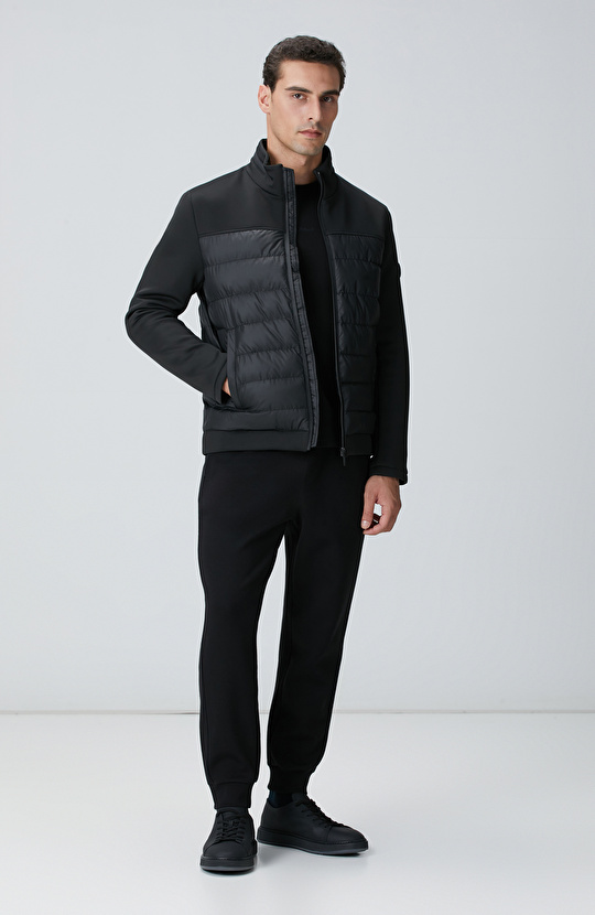 Siyah Network Baskılı Sweatshirt