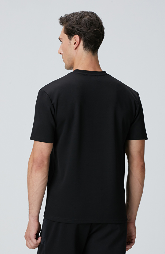 Siyah Network Baskılı Sweatshirt