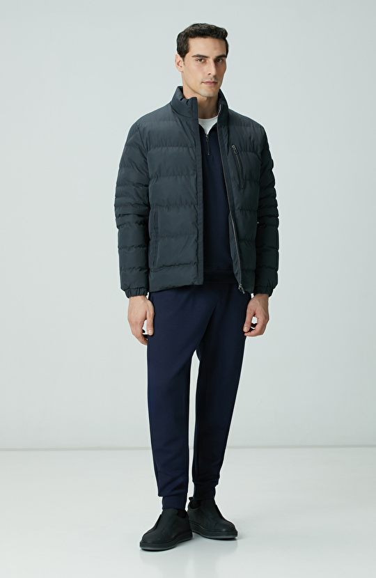 Lacivert Fermuarlı Sweatshirt