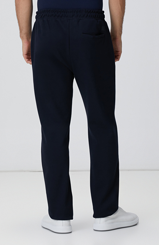 Lacivert Boru Paça Yan Cep Detaylı Eşofman Altı