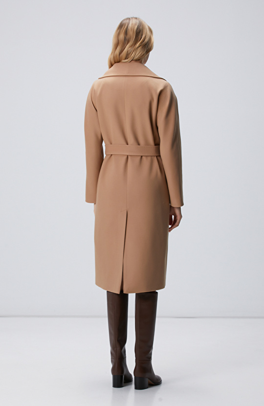 Camel Geniş Yakalı Manto