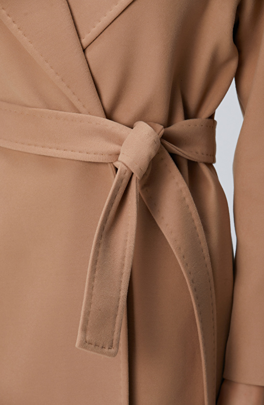 Camel Geniş Yakalı Manto