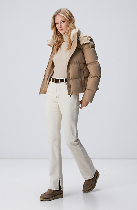 Vizon Kapüşonlu Kapitone Mont