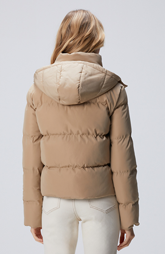 Vizon Kapüşonlu Kapitone Mont