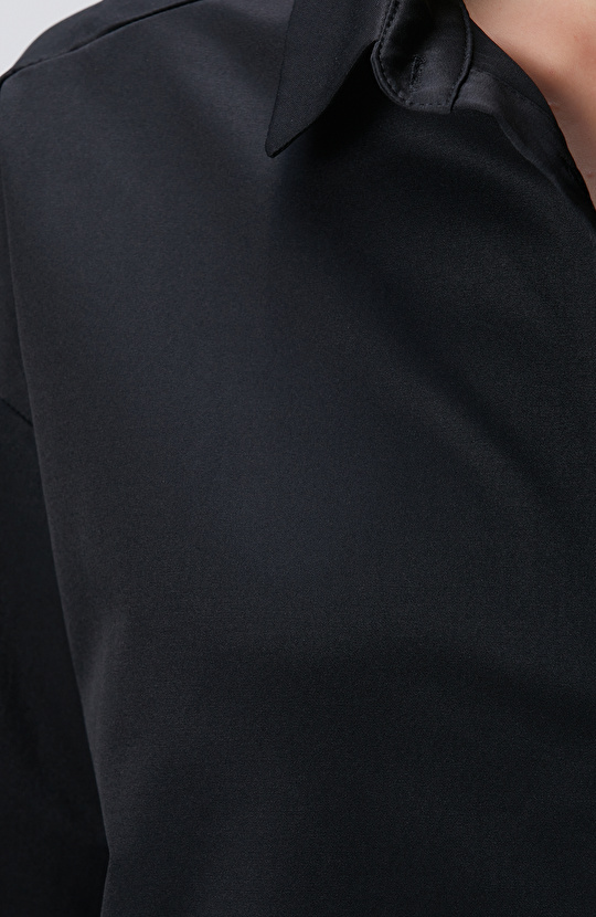 Siyah Oversize Gömlek