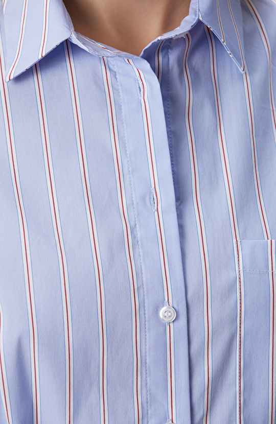 Mavi Oversize Gömlek