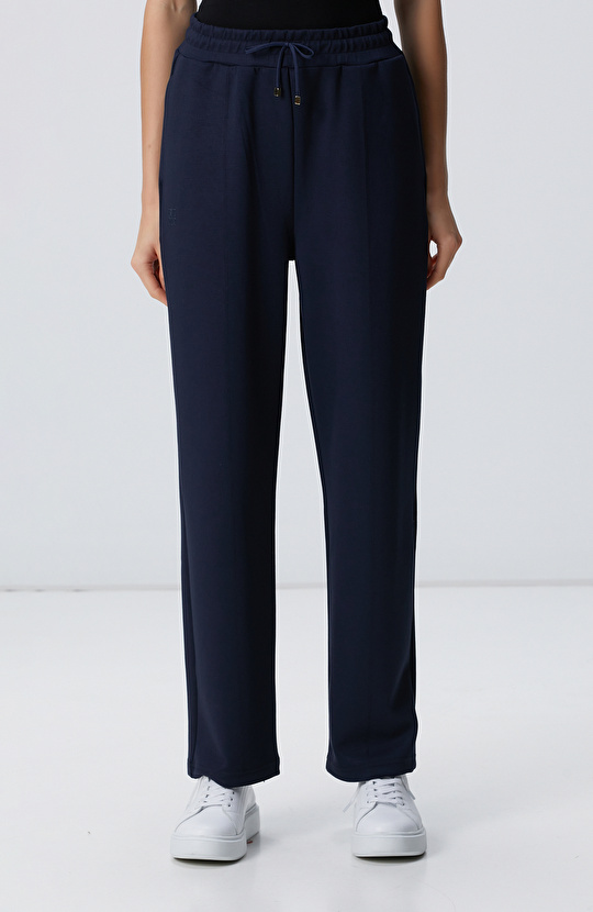 Lacivert Nervür Detaylı Eşofman