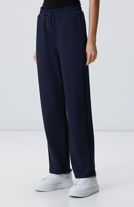 Lacivert Nervür Detaylı Eşofman