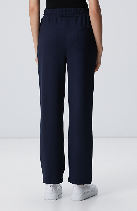 Lacivert Nervür Detaylı Eşofman