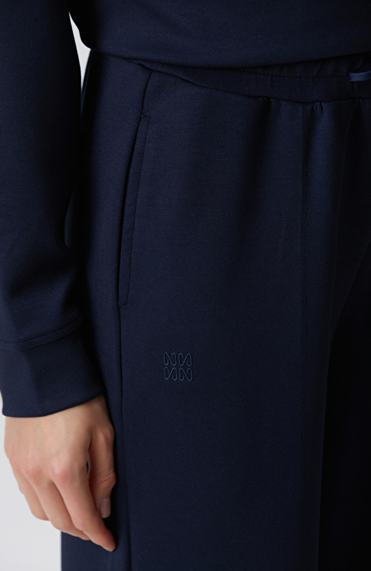 Lacivert Nervür Detaylı Eşofman