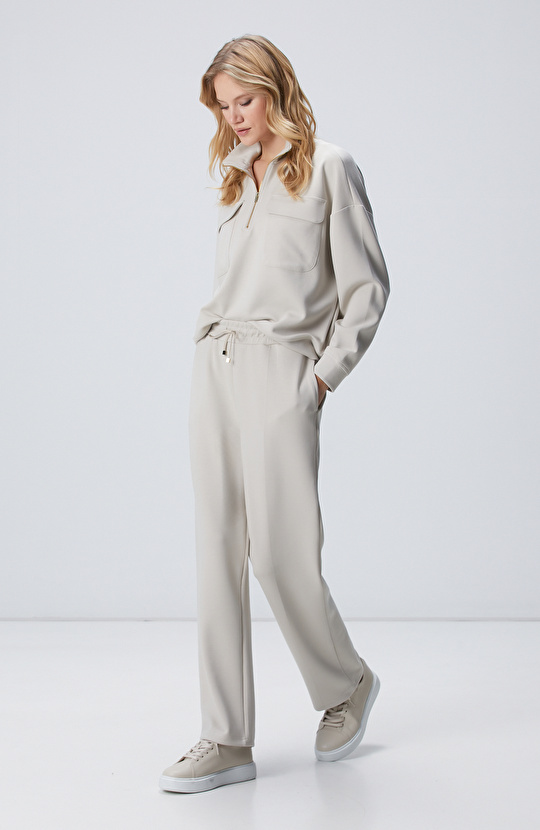 Taş Fermuarlı Sweatshirt