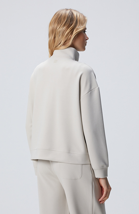 Taş Fermuarlı Sweatshirt
