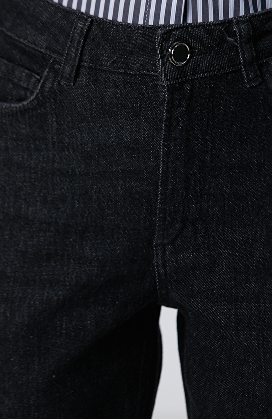 Siyah Mom Fit Denim Pantolon