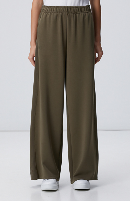 Haki Geniş Paçalı Eşofman Altı