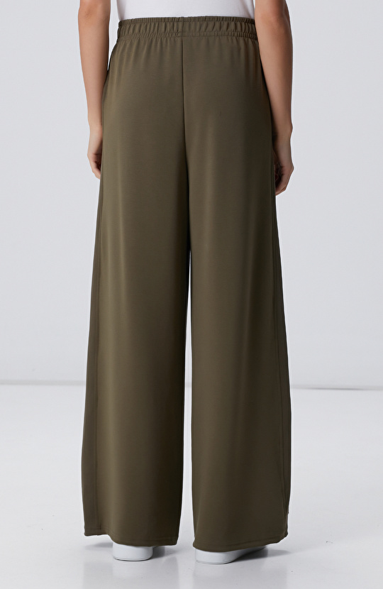 Haki Geniş Paçalı Eşofman Altı