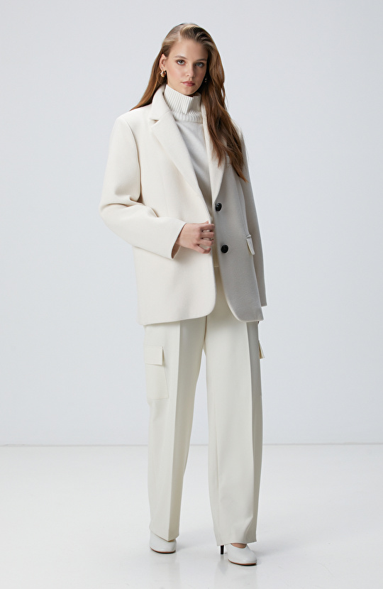 Yün Karışımlı Balıkçı Yaka Triko Kadın Kazak