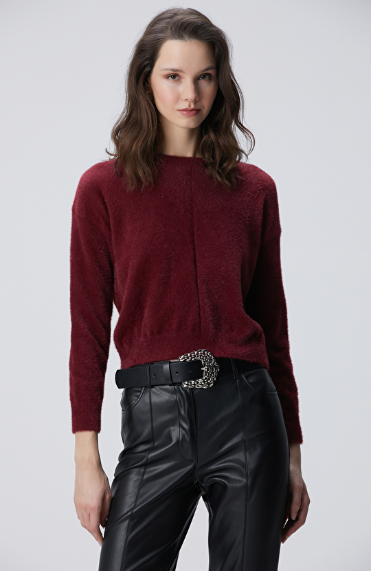 Bordo Sakal İp Basic Kazak