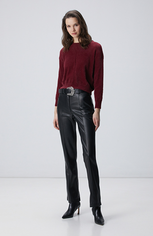 Bordo Sakal İp Basic Kazak