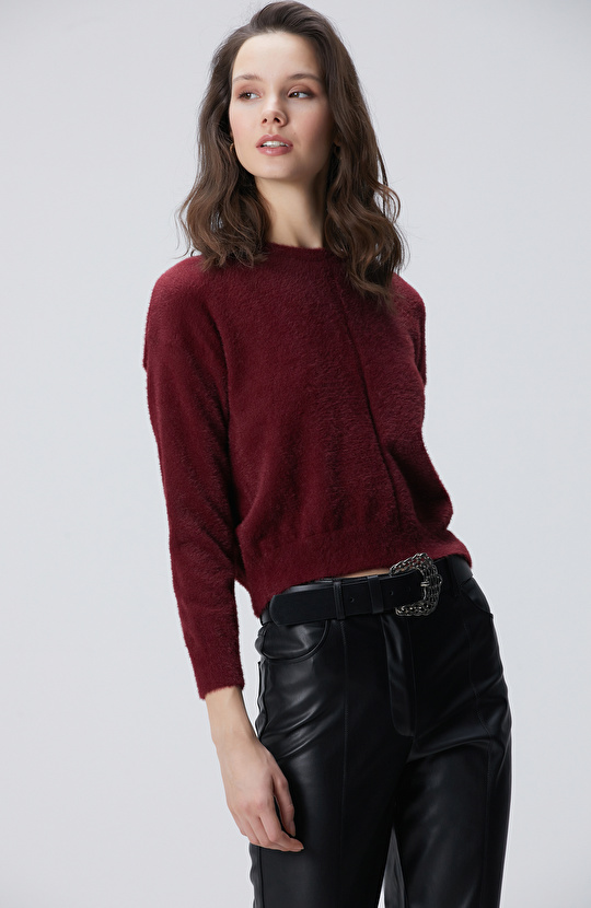 Bordo Sakal İp Basic Kazak