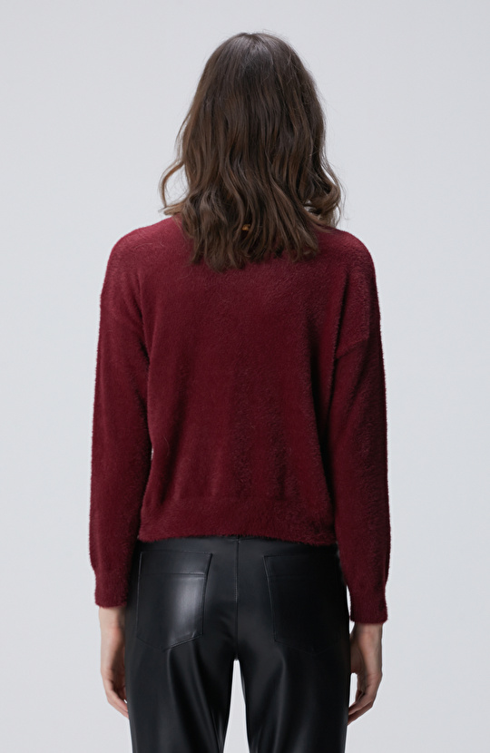 Bordo Sakal İp Basic Kazak