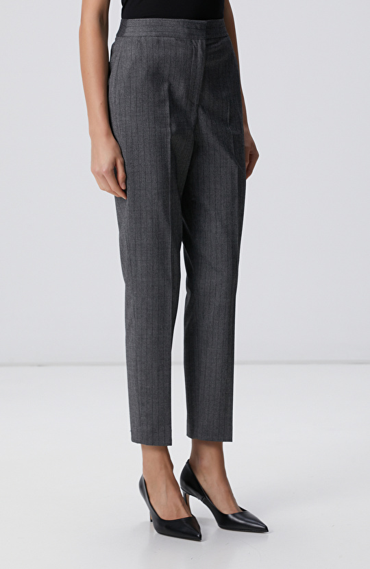 Antrasit Yün Karışımlı Pantolon