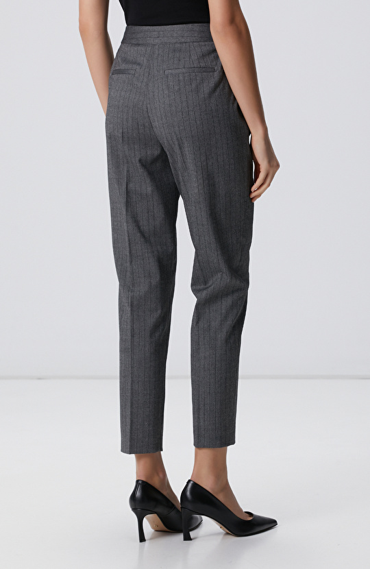 Antrasit Yün Karışımlı Pantolon