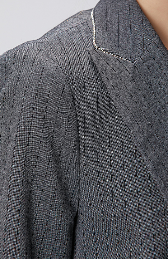 Antrasit Yün Karışımlı Ceket