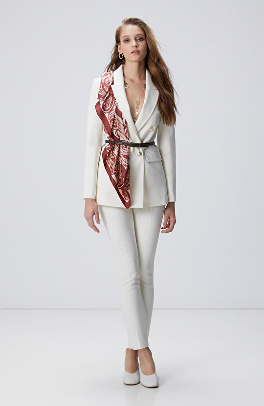 Kırık Beyaz Basic Pantolon