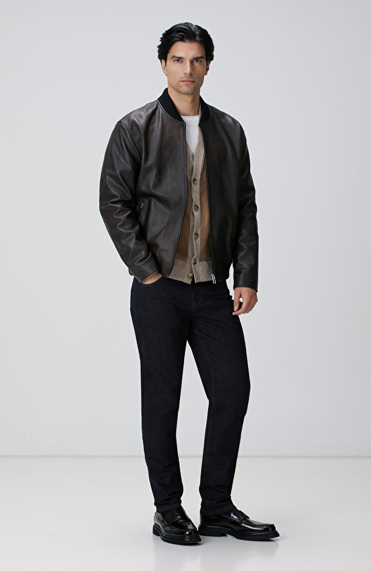 Kahverengi Deri Mont