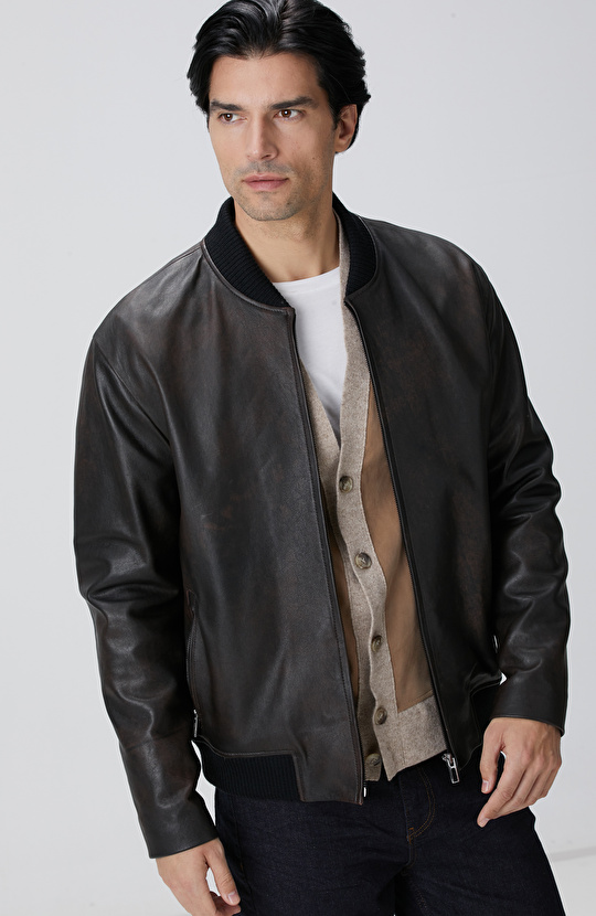 Kahverengi Deri Mont