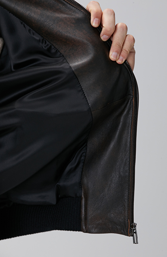 Kahverengi Deri Mont