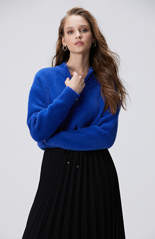 Saks Yumuşak Dokulu Triko Kazak