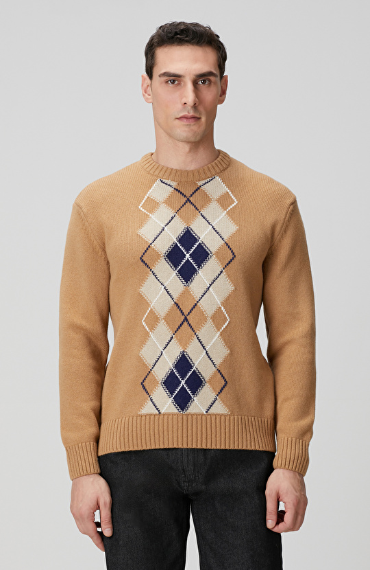 Camel Yün Karışımlı Kazak Camel Yün Karışımlı Kazak