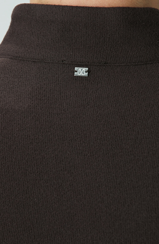 Acı Kahve Süet Garni Detaylı Sweatshirt