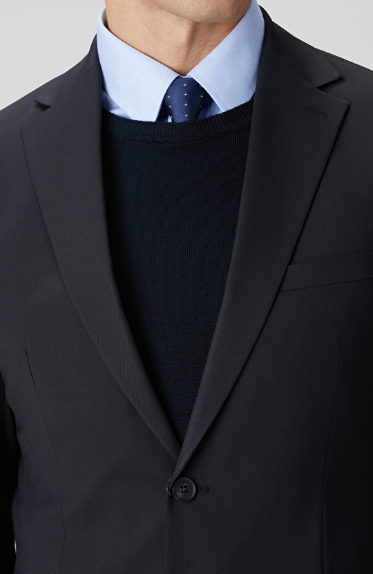 Lacivert Yün Karışımlı Takım Elbise